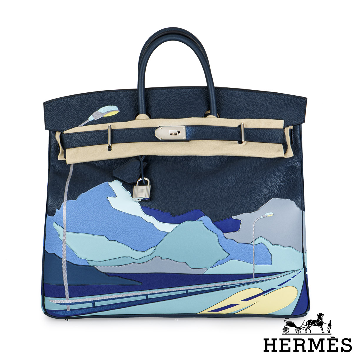 Hermès Birkin 50 Endless Road HAC Bleu de Prusse Bag